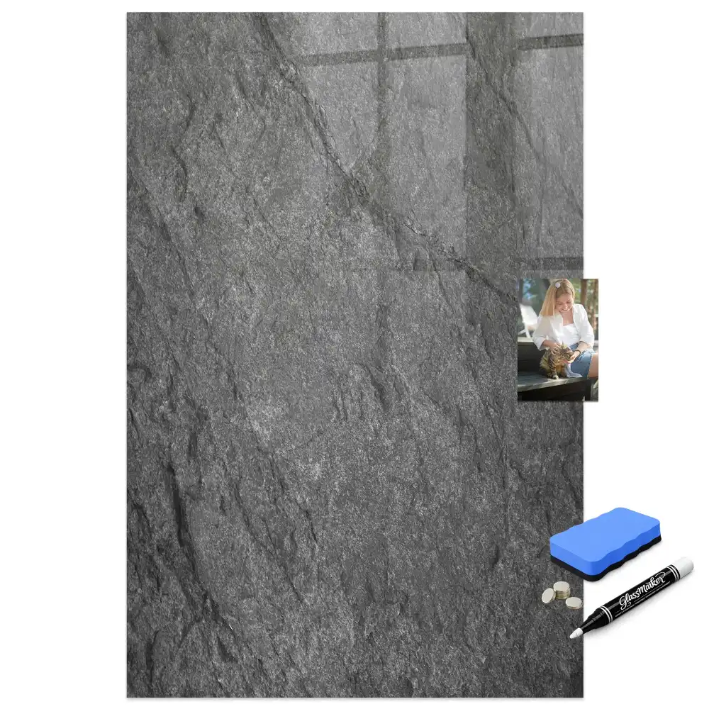 Tableau magnétique effaçable à texture rocheuse