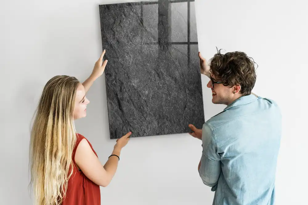 Tableau magnétique effaçable à texture rocheuse