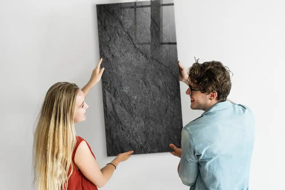 Tableau magnétique effaçable à texture rocheuse