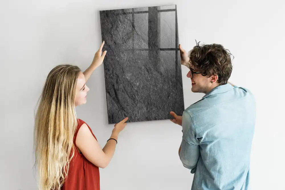 Tableau magnétique effaçable à texture rocheuse