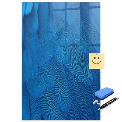 Tableau magnétique effaçable à sec motif plume
