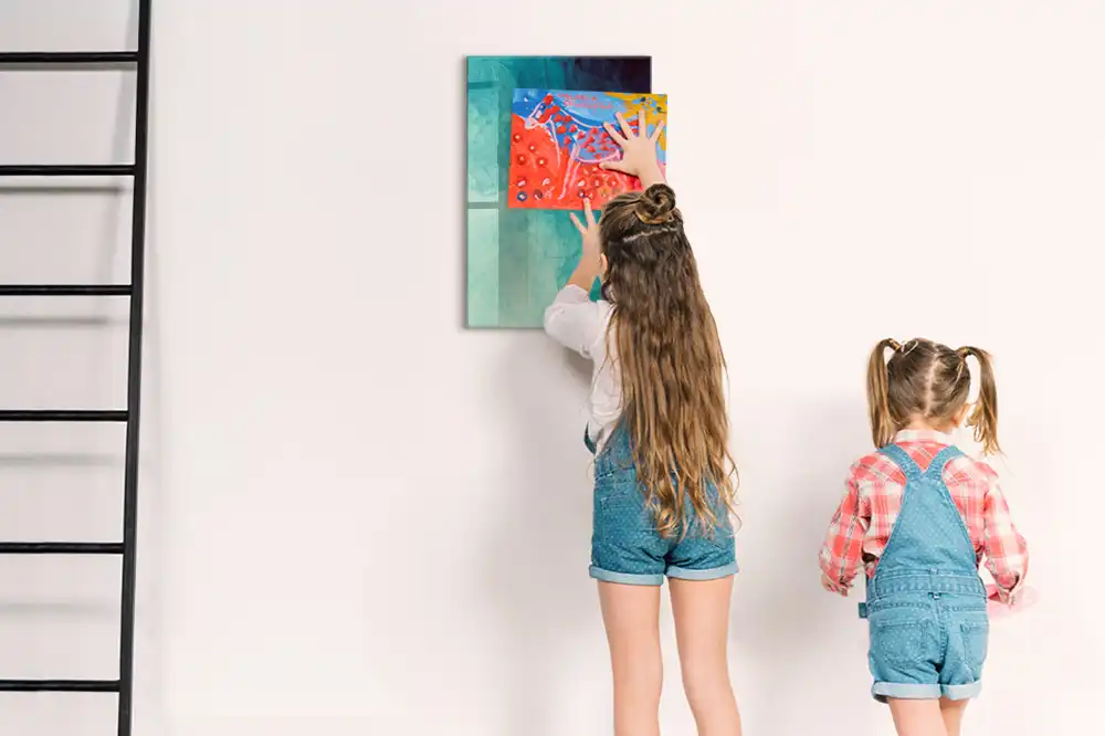 Tableau magnétique effaçable à motifs océaniques