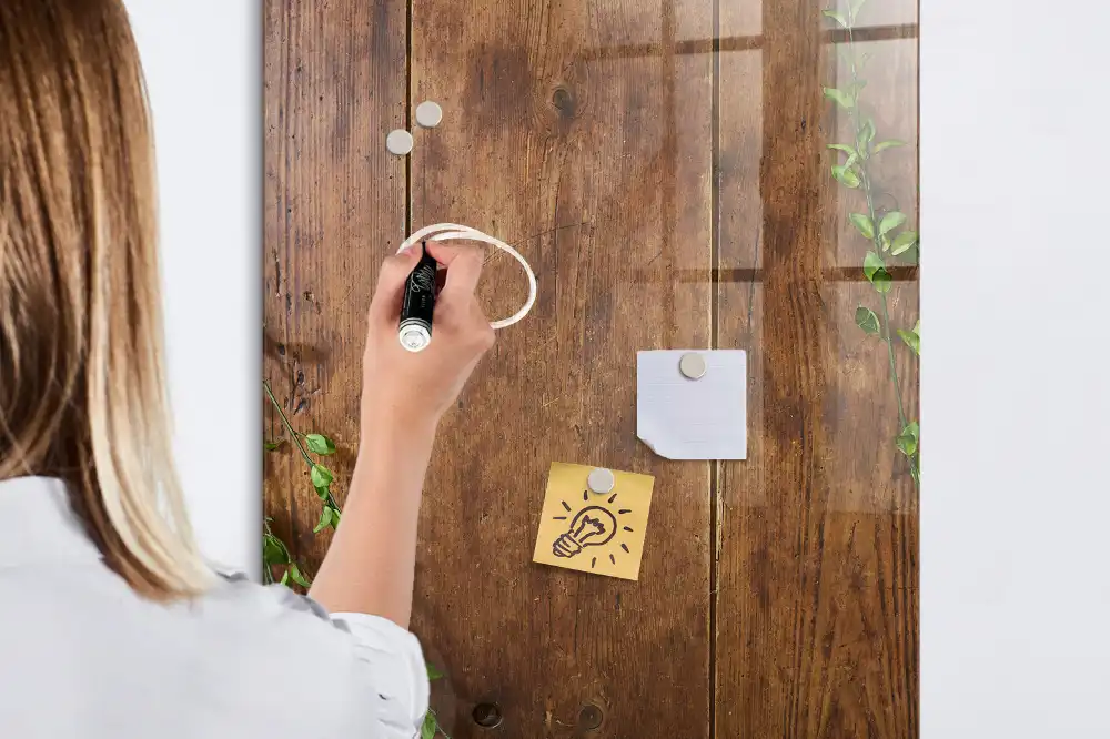 Tableau magnétique effaçable à motif rustique