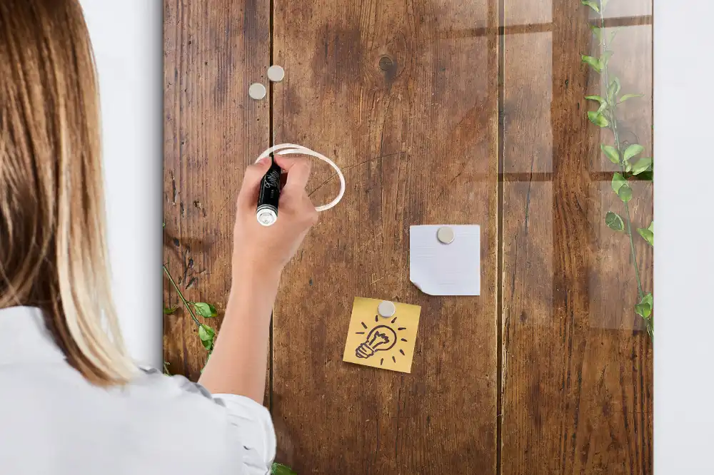Tableau magnétique effaçable à motif rustique