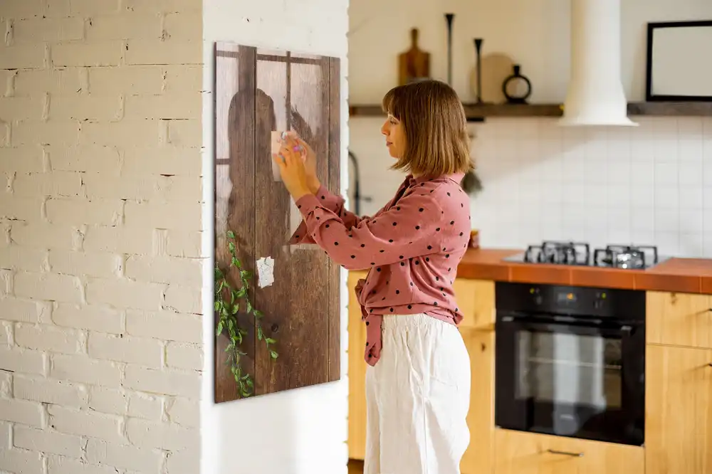 Tableau magnétique effaçable à motif rustique