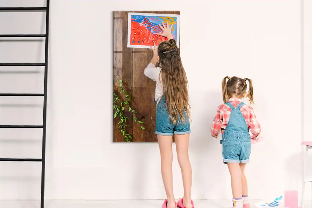 Tableau magnétique effaçable à motif rustique