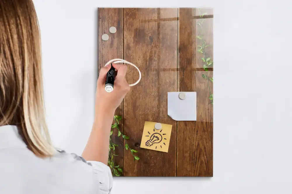 Tableau magnétique effaçable à motif rustique