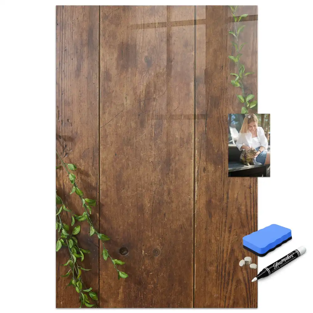 Tableau magnétique effaçable à motif rustique