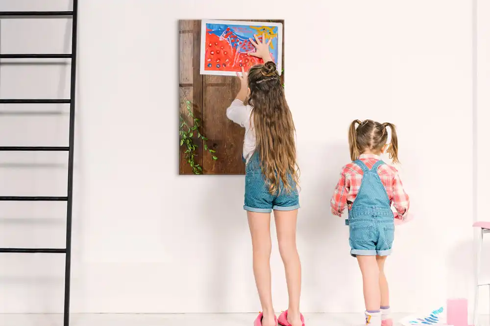 Tableau magnétique effaçable à motif rustique