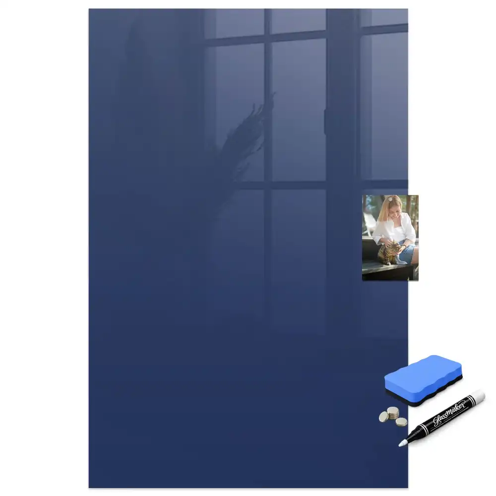 Tableau magnétique effaçable bleu marine