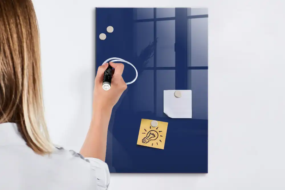 Tableau magnétique effaçable bleu marine