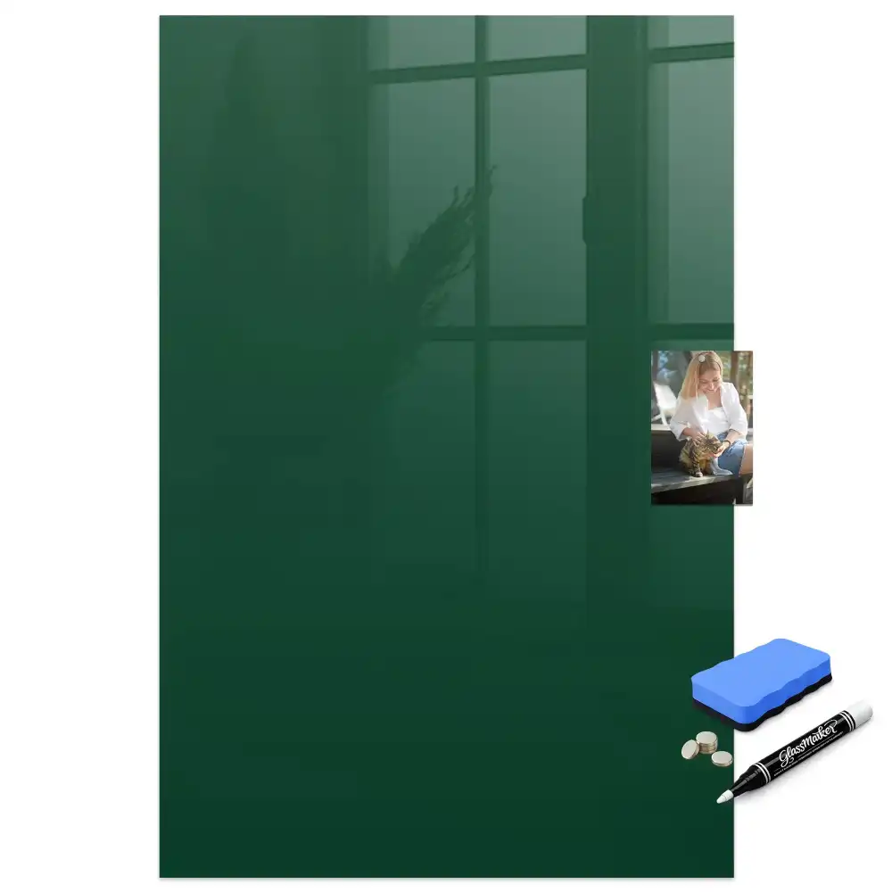 Tableau magnétique effaçable vert bouteille