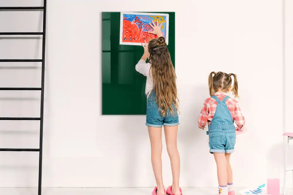 Tableau magnétique effaçable vert bouteille