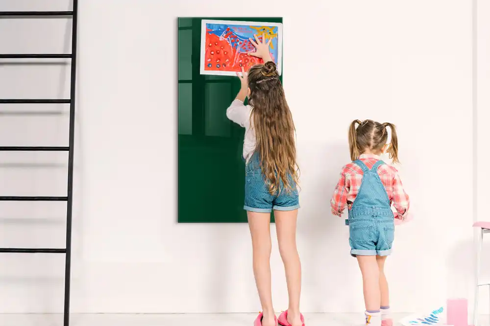 Tableau magnétique effaçable vert bouteille