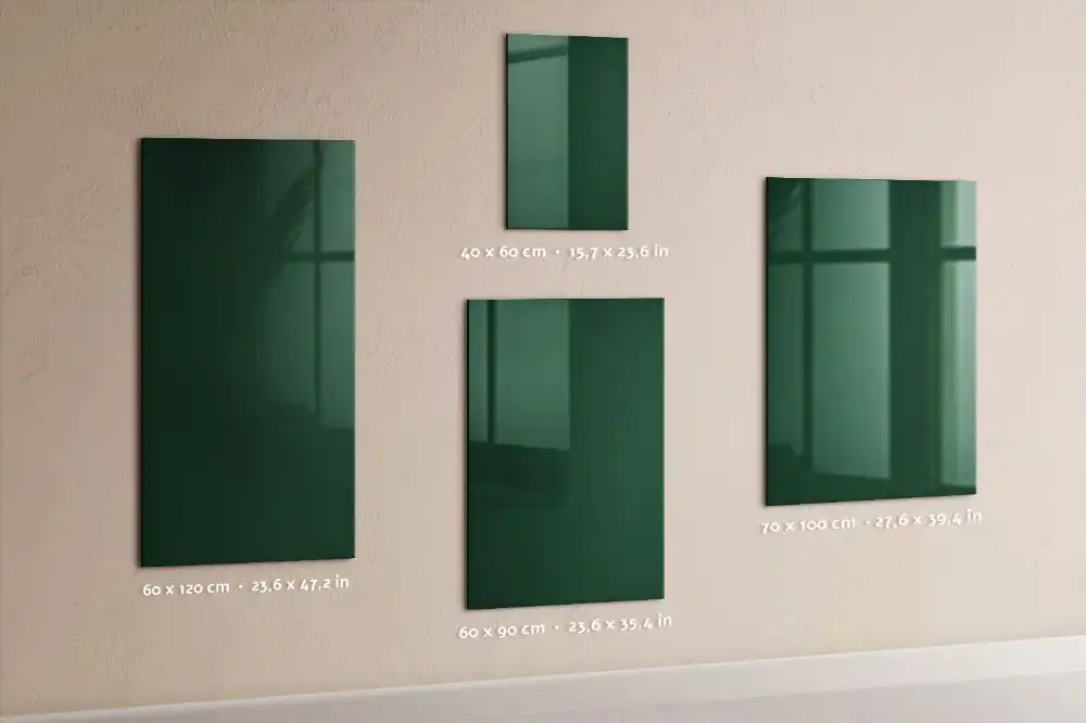 Tableau magnétique effaçable vert bouteille