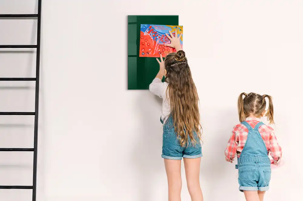 Tableau magnétique effaçable vert bouteille