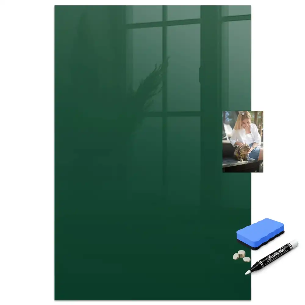 Tableau magnétique effaçable vert bouteille