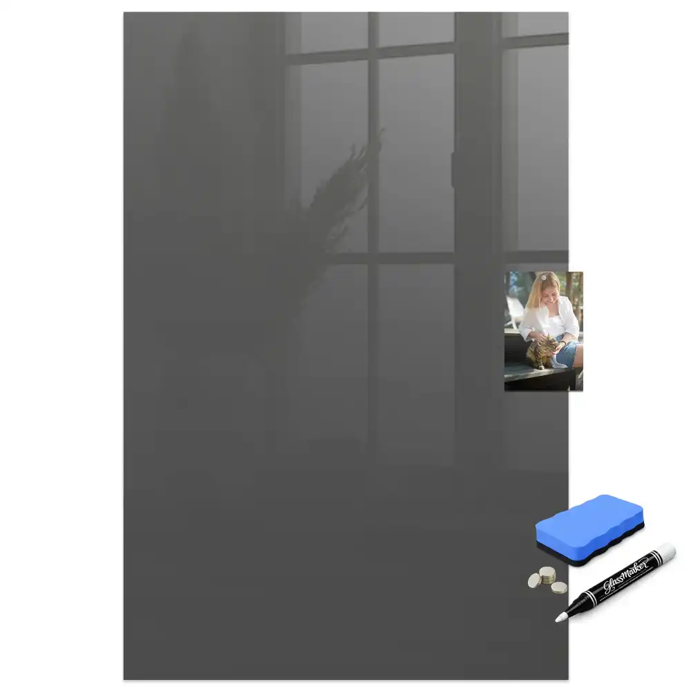 Tableau effaçable magnétique gris