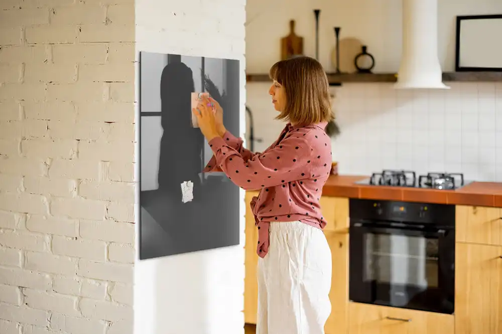 Tableau effaçable magnétique gris