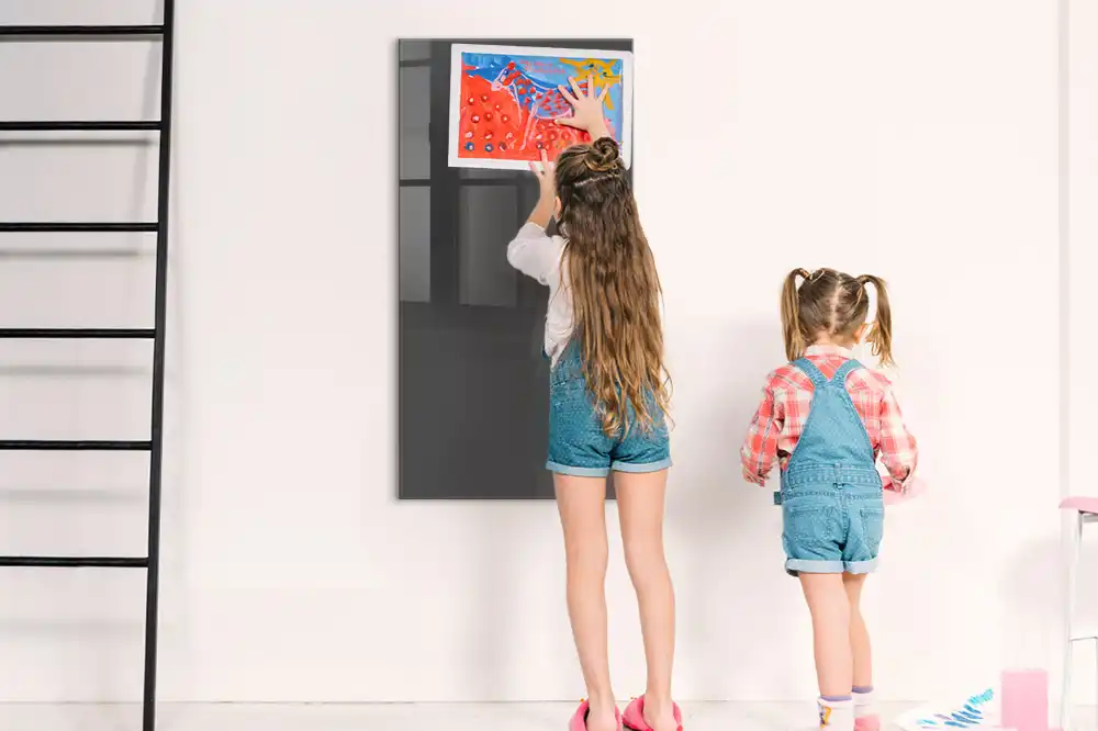 Tableau effaçable magnétique gris