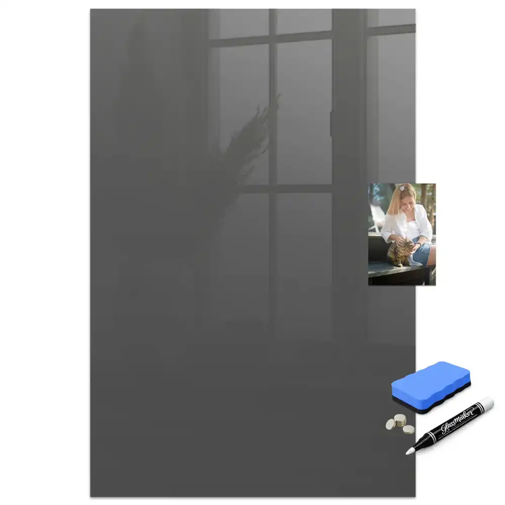 Tableau effaçable magnétique gris