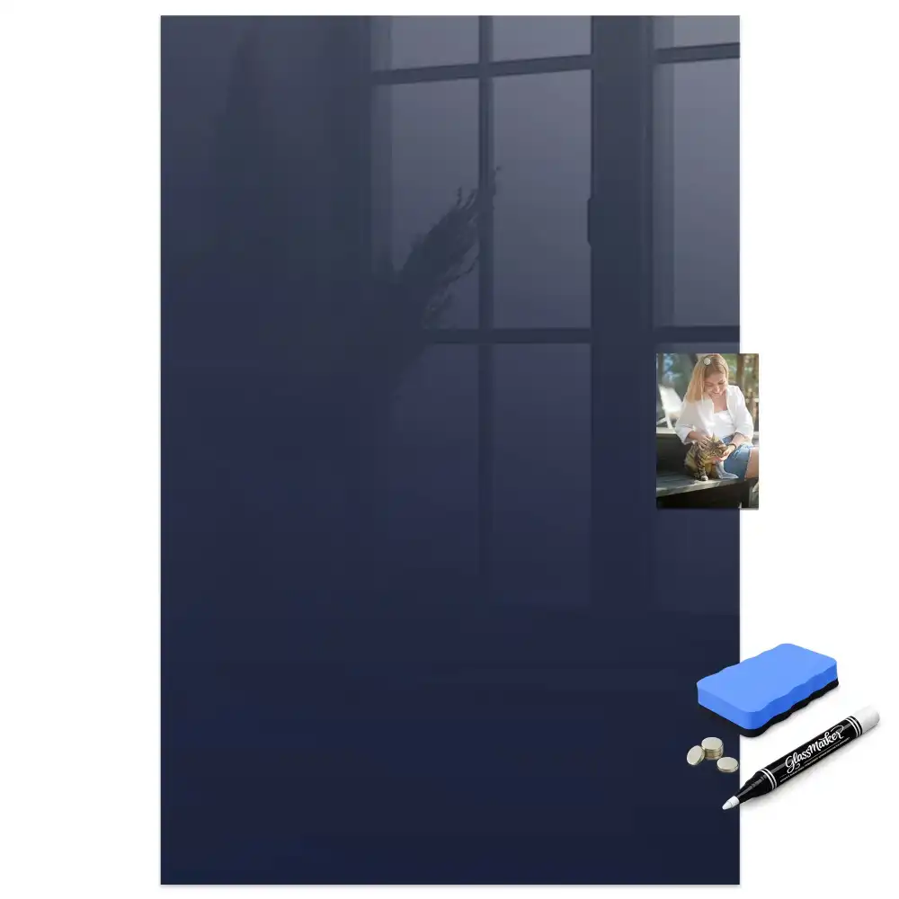 Tableau effaçable magnétique bleu marine