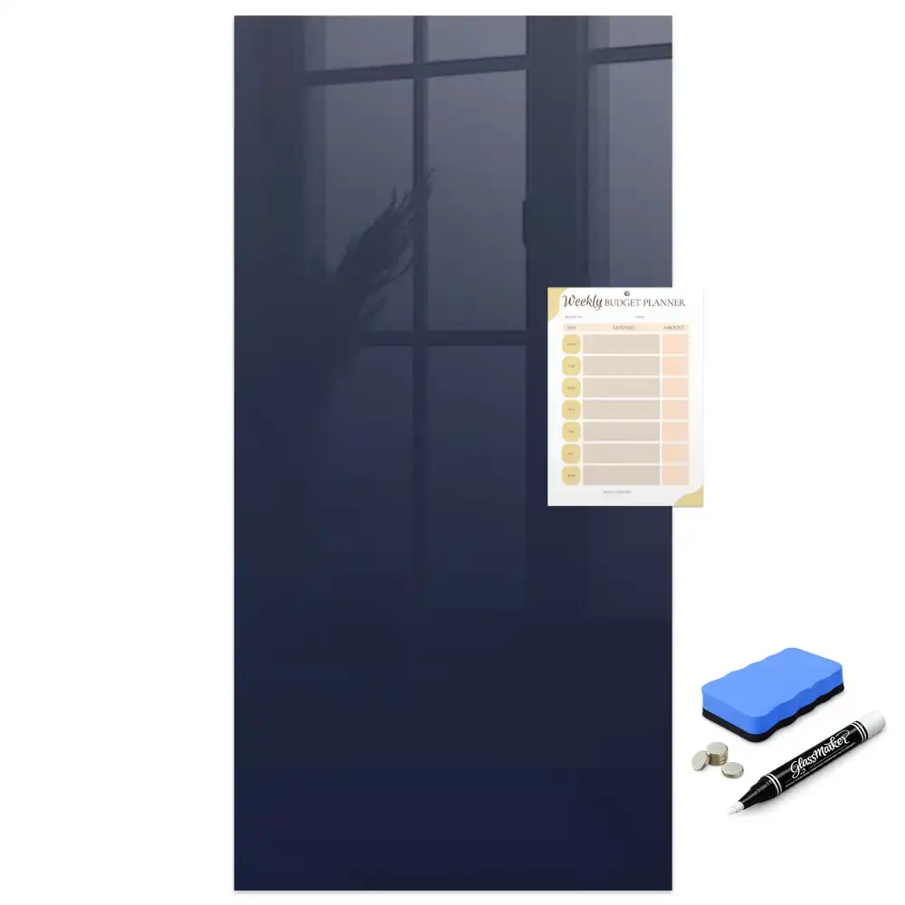 Tableau effaçable magnétique bleu marine
