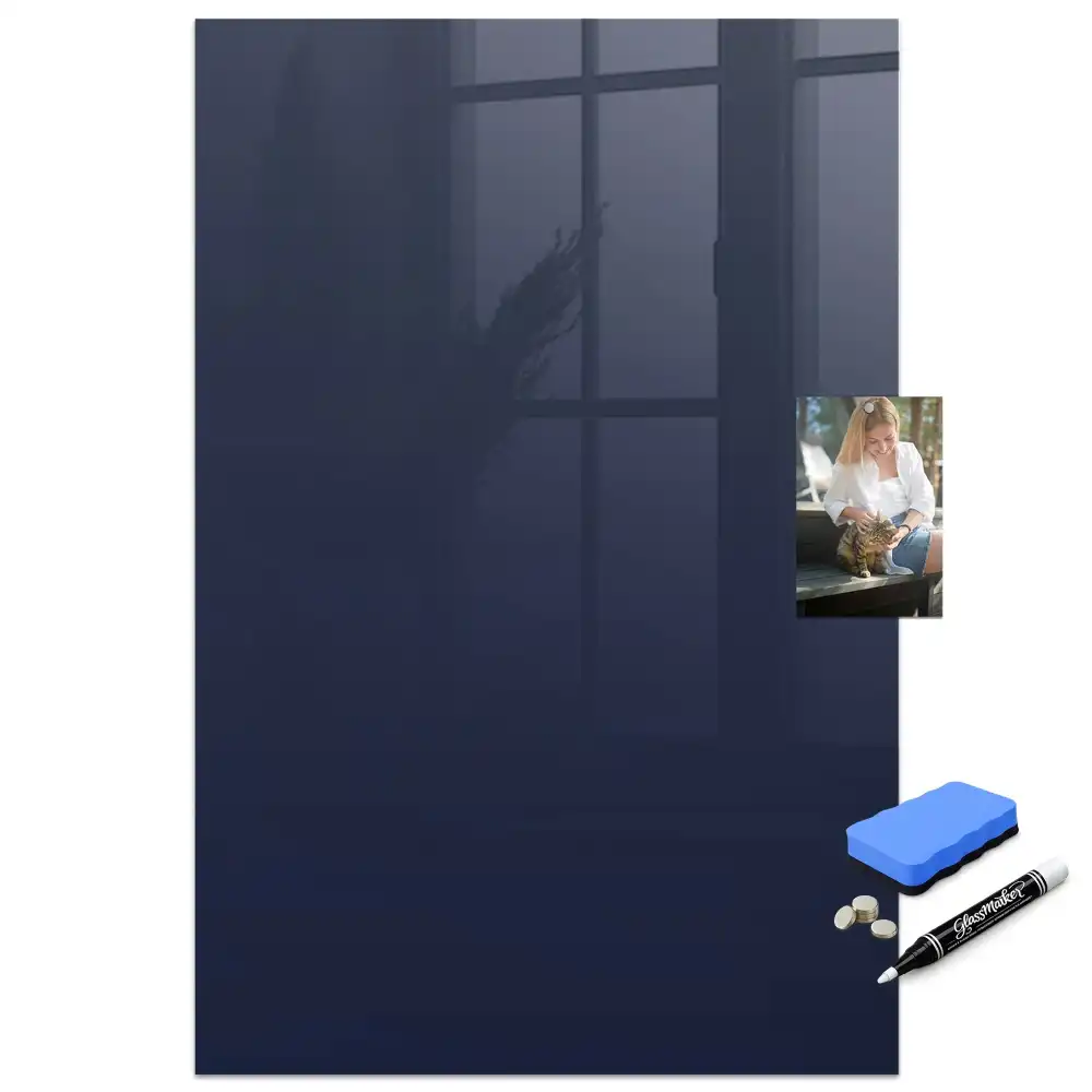 Tableau effaçable magnétique bleu marine