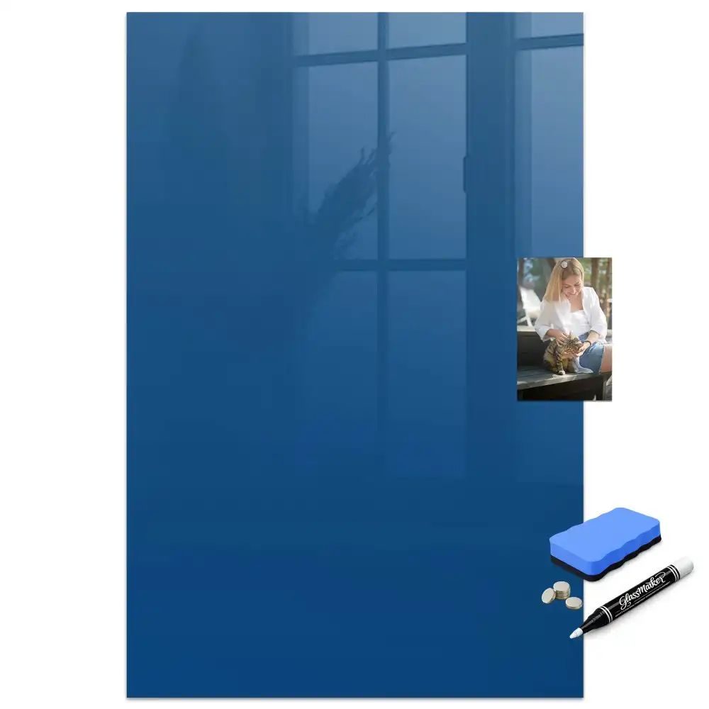 Tableau magnétique effaçable bleu