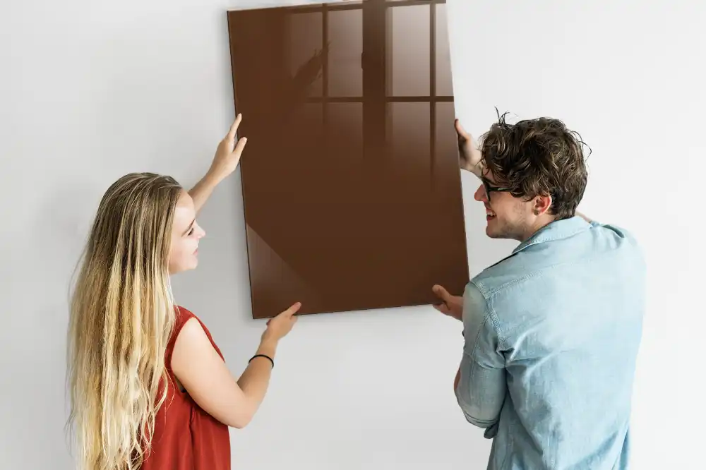 Tableau magnétique effaçable à sec couleur brune
