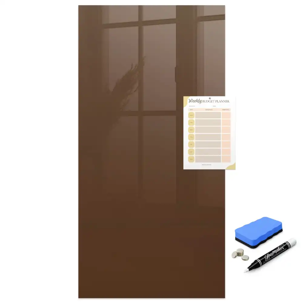 Tableau magnétique effaçable à sec couleur brune