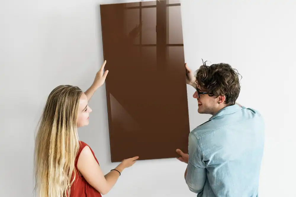 Tableau magnétique effaçable à sec couleur brune