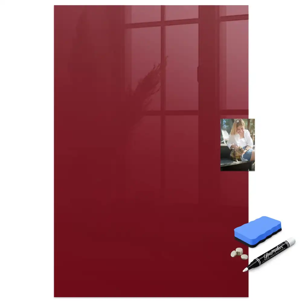 Tableau magnétique effaçable couleur bordeaux