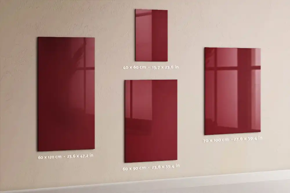 Tableau magnétique effaçable couleur bordeaux