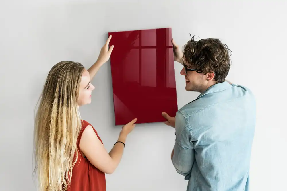 Tableau magnétique effaçable couleur bordeaux