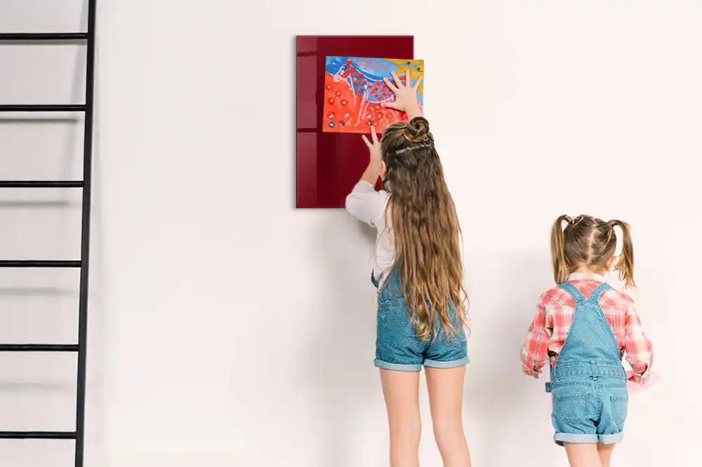 Tableau magnétique effaçable couleur bordeaux