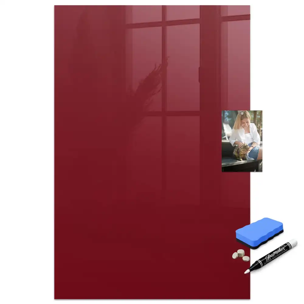 Tableau magnétique effaçable couleur bordeaux