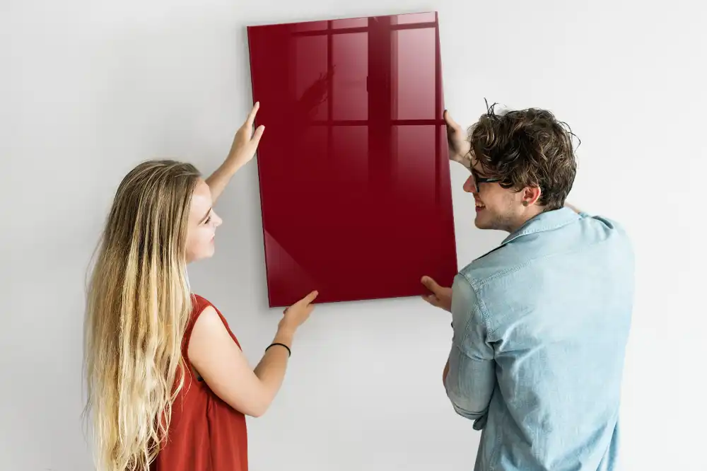 Tableau magnétique effaçable couleur bordeaux