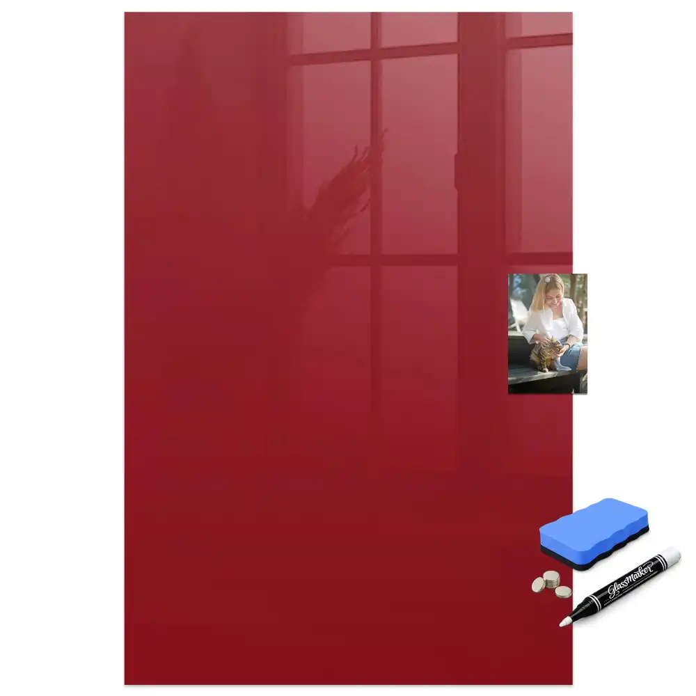 Tableau magnétique effaçable rouge