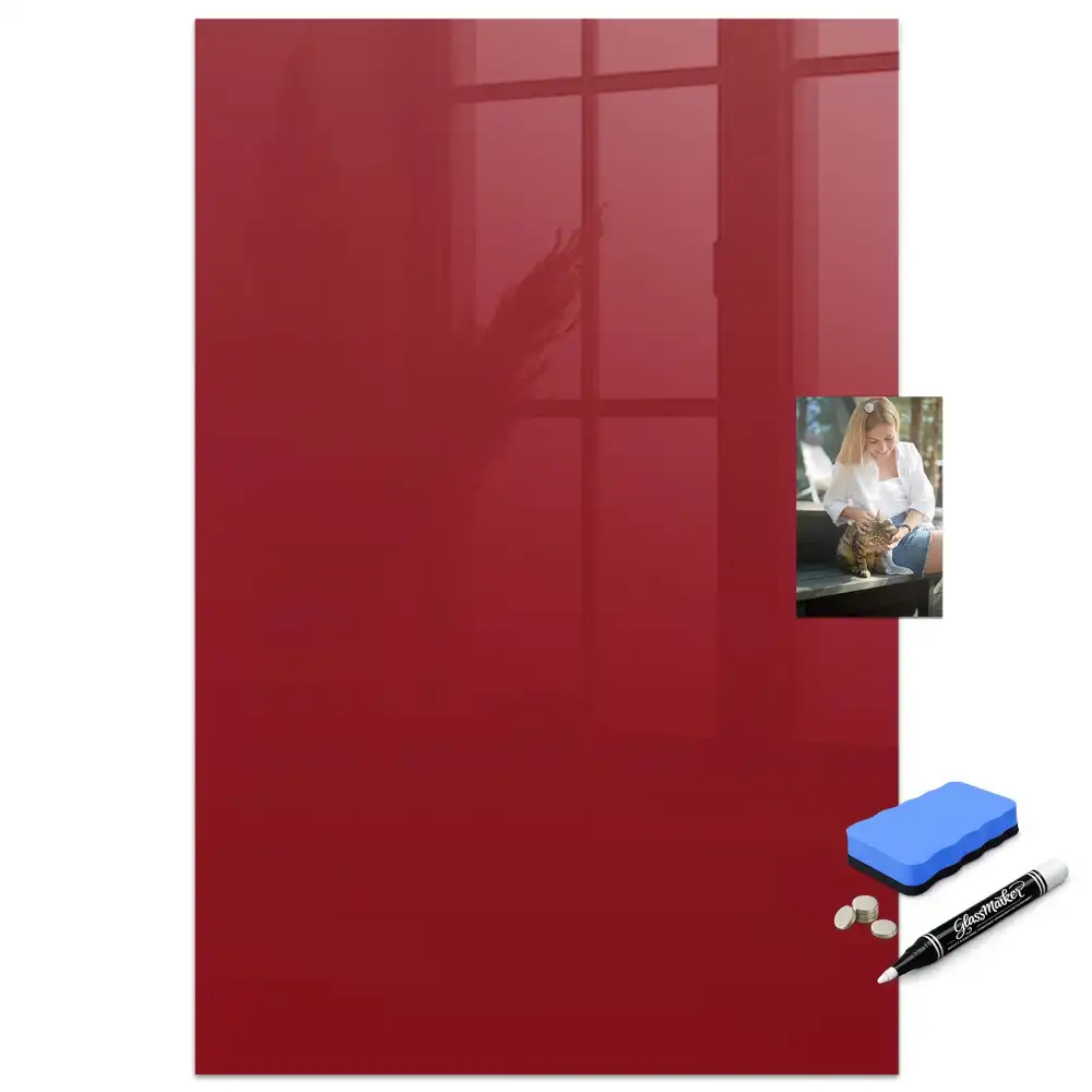 Tableau magnétique effaçable rouge