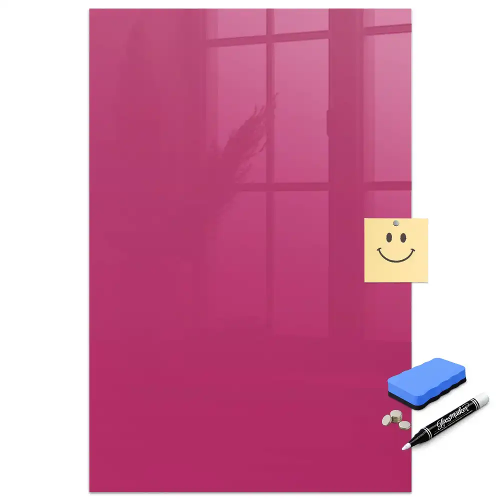 Tableau magnétique effaçable rose intense