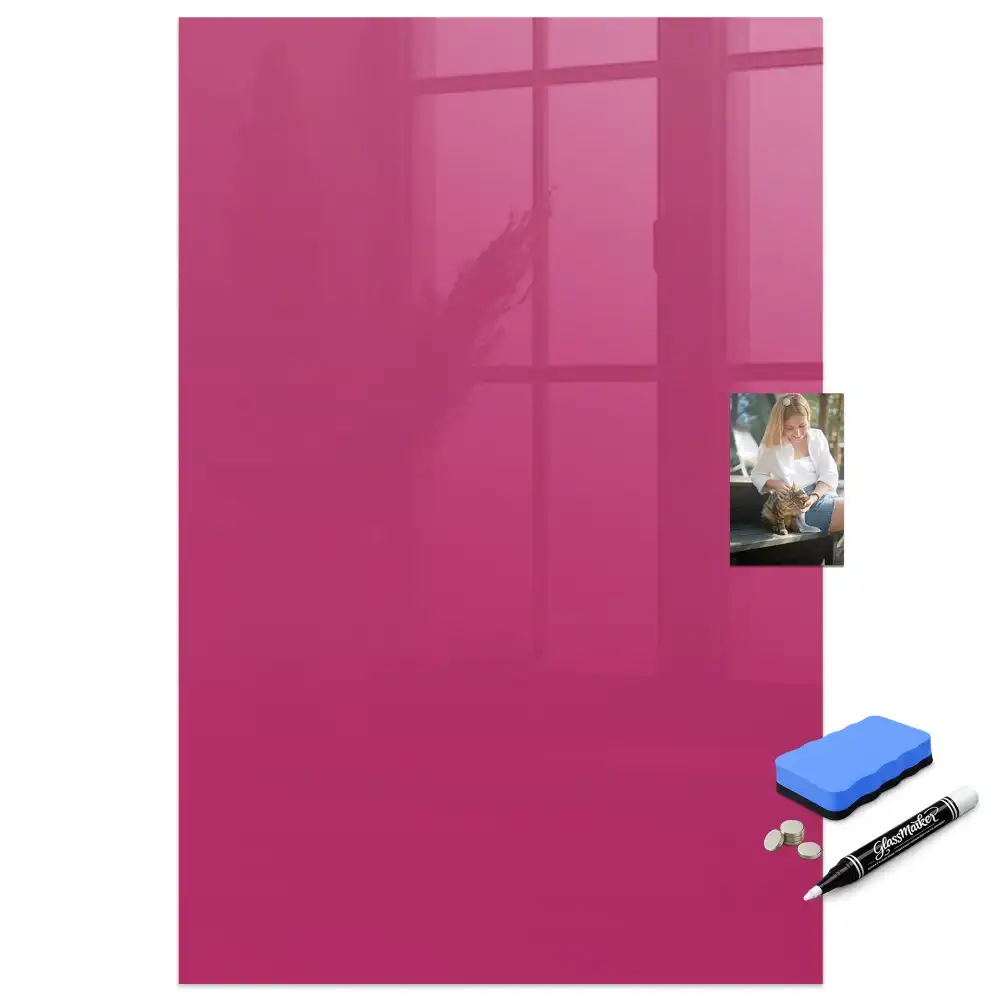 Tableau magnétique effaçable rose intense