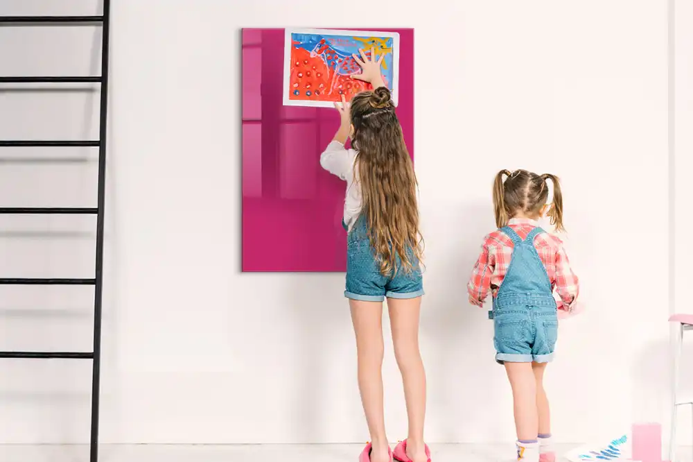 Tableau magnétique effaçable rose intense