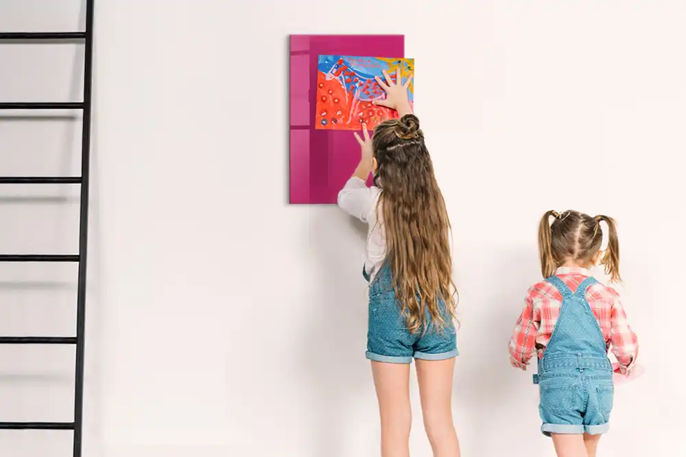 Tableau magnétique effaçable rose intense