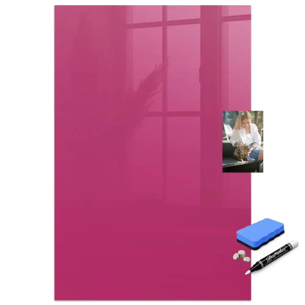 Tableau magnétique effaçable rose intense