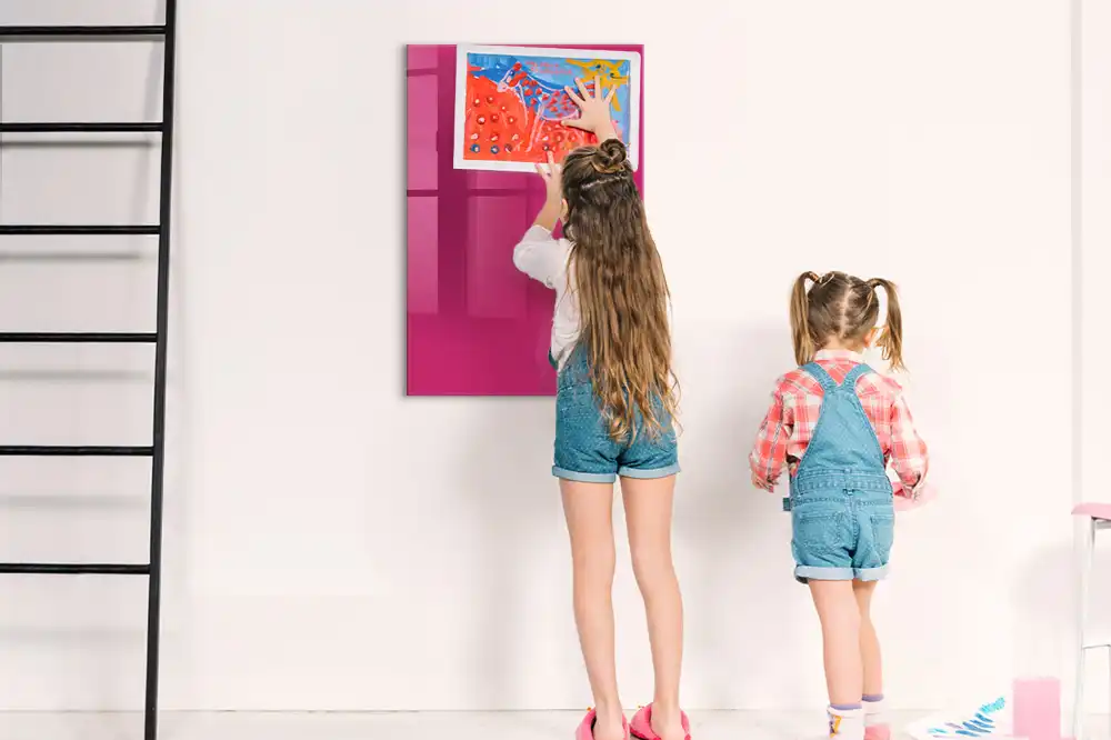 Tableau magnétique effaçable rose intense