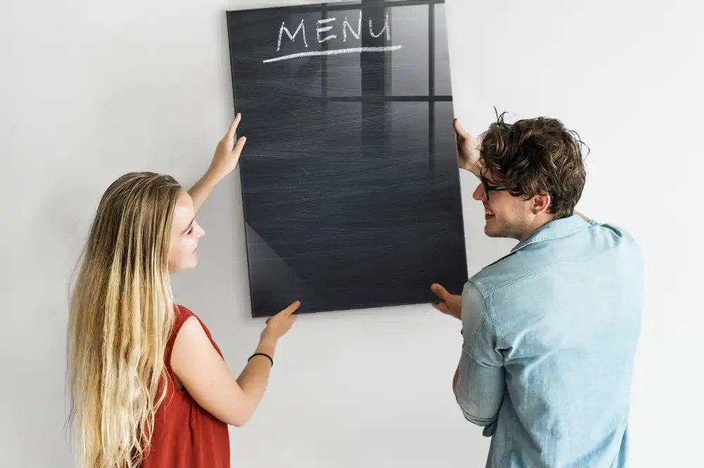 Tableau magnétique effaçable pour restaurant