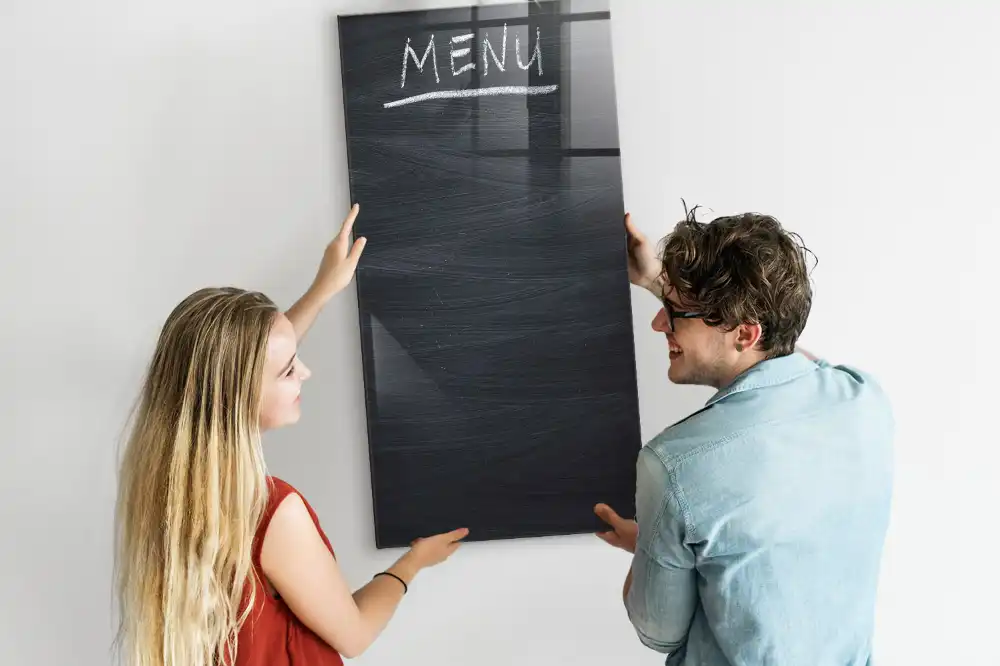 Tableau magnétique effaçable pour restaurant