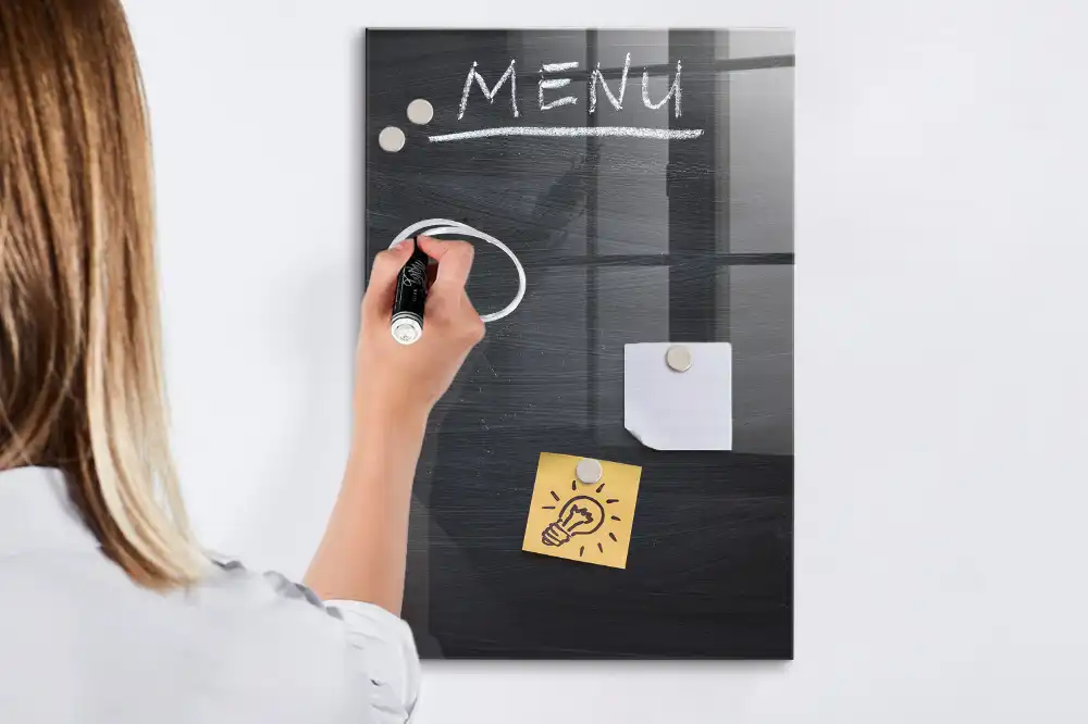 Tableau magnétique effaçable pour restaurant