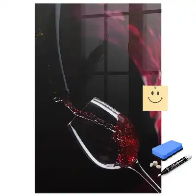 Tableau magnétique effaçable à sec motif tache de vin